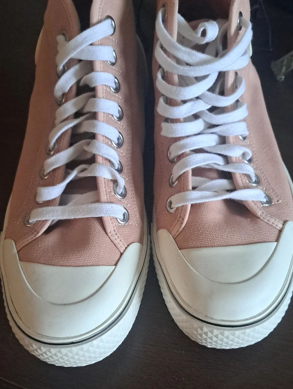 Stella McCartney Pink High-Top Canvas Sneakers EUC Offers Welcome